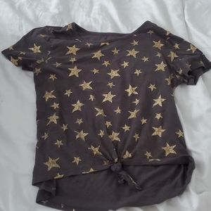 Justice star tie knot tee
